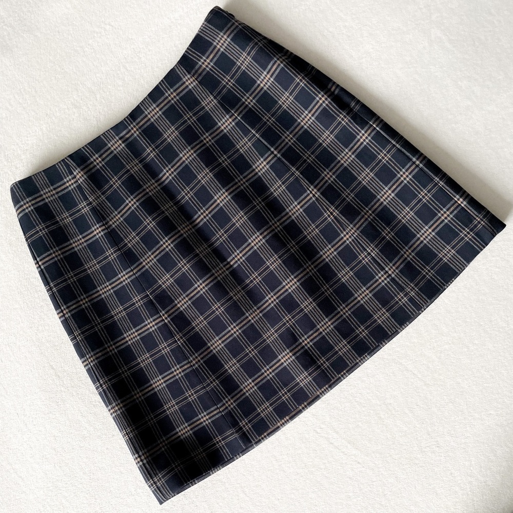 Babaton Modern Check Mini Skirt